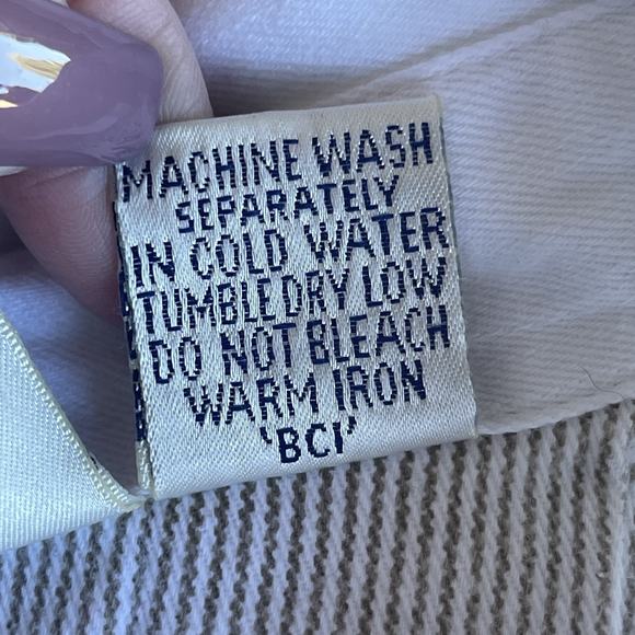 Vintage Bill Blass Womens Button Up Shirt Large Cotton Brown Striped Embroidered - Picture 6 of 10